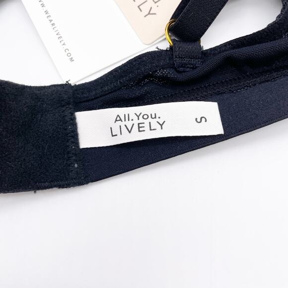 Lively Women's Black Mesh Bralette Size S Soft & Adjustable Wireless Design - Picture 6 of 7